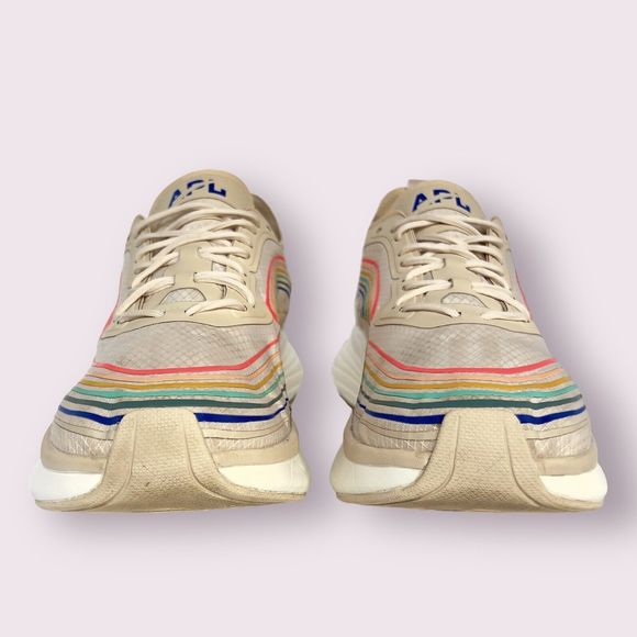 APL Women's Streamline Running Shoes Size 10.5 In Alabaster/Peacock /Multi - Picture 7 of 16